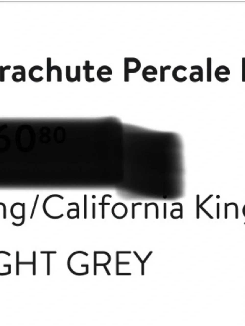 Parachute Percale Duvet Cover in Light Grey